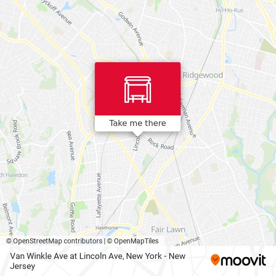Van Winkle Ave at Lincoln Ave map