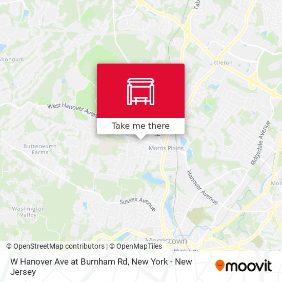 W Hanover Ave at Burnham Rd map