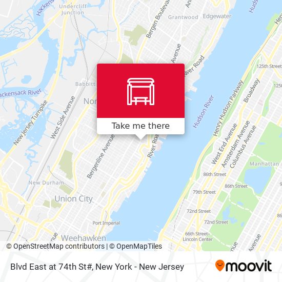 Blvd East at 74th St# map