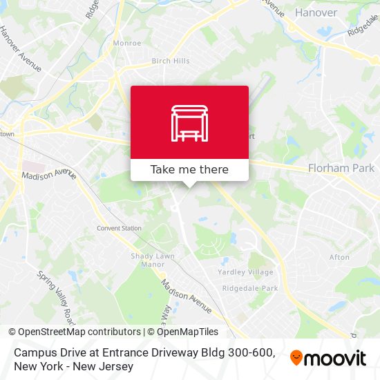 Campus Drive at Entrance Driveway Bldg 300-600 map