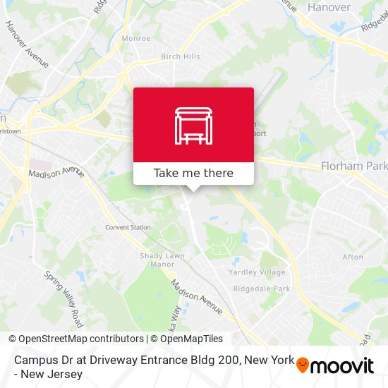 Campus Dr at Driveway Entrance Bldg 200 map