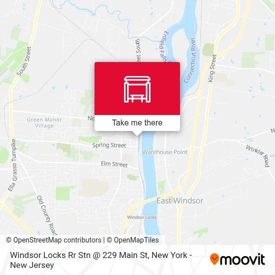 Windsor Locks Rr Stn @ 229 Main St map