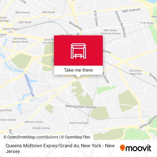 Queens Midtown Expwy/Grand Av map