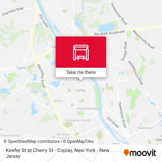 Keefer St at Cherry St - Coplay map