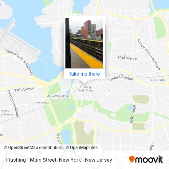 Flushing - Main Street map