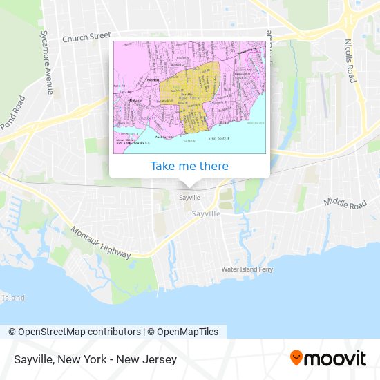 Mapa de Sayville