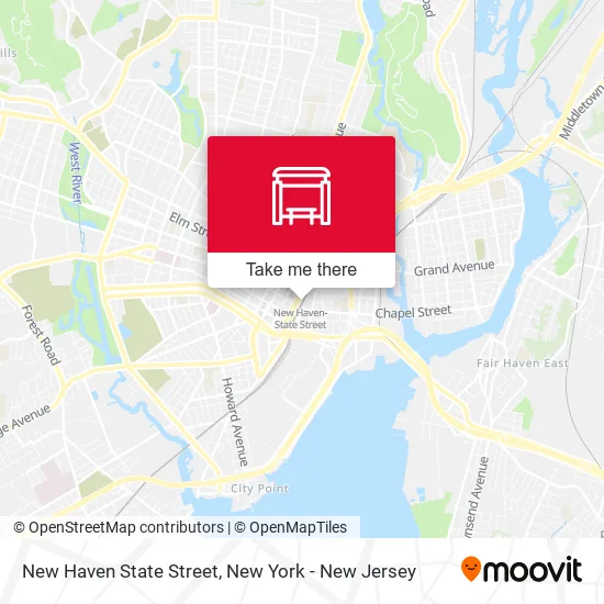 New Haven State Street map