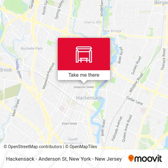 Hackensack - Anderson St map