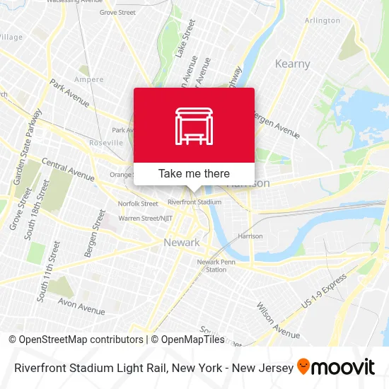 Riverfront Stadium Light Rail map