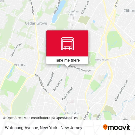 Watchung Avenue map