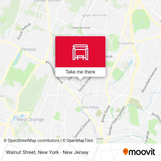 Walnut Street map