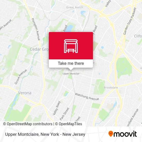 Upper Montclaire map