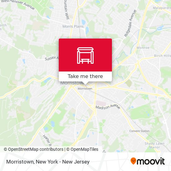 Mapa de Morristown