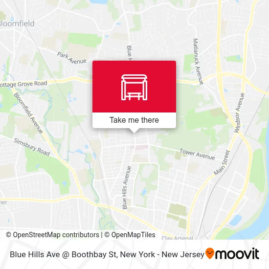 Blue Hills Ave @ Boothbay St map