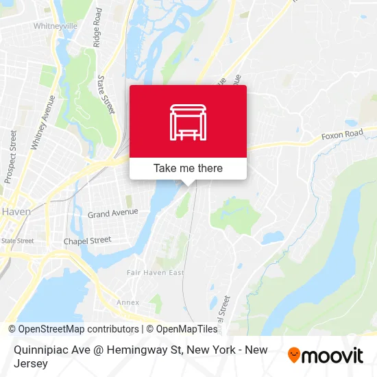Quinnipiac Ave @ Hemingway St map