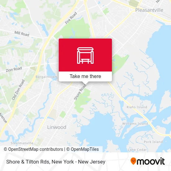 Shore & Tilton Rds map