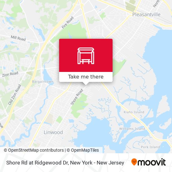Mapa de Shore Rd at Ridgewood Dr