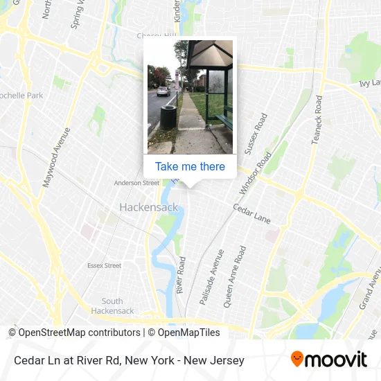 Cedar Ln at River Rd map