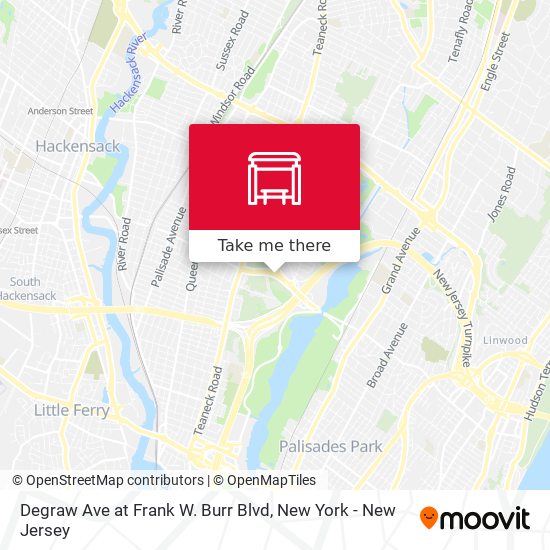 Degraw Ave at Frank W. Burr Blvd map