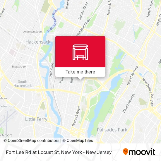 Fort Lee Rd at Locust St map