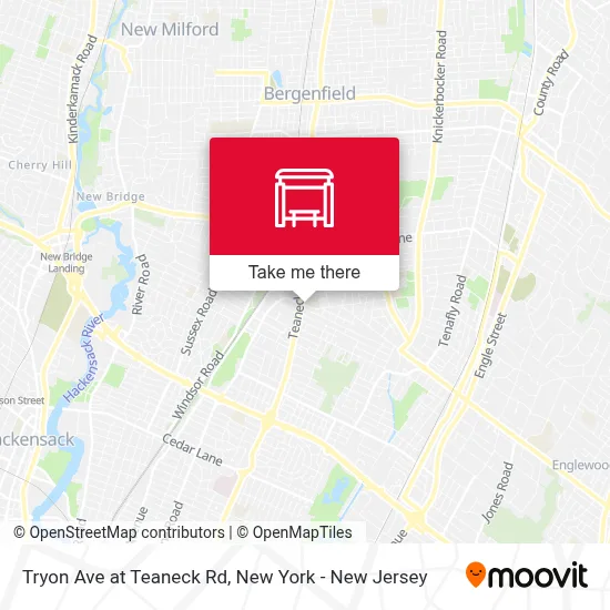 Tryon Ave at Teaneck Rd map