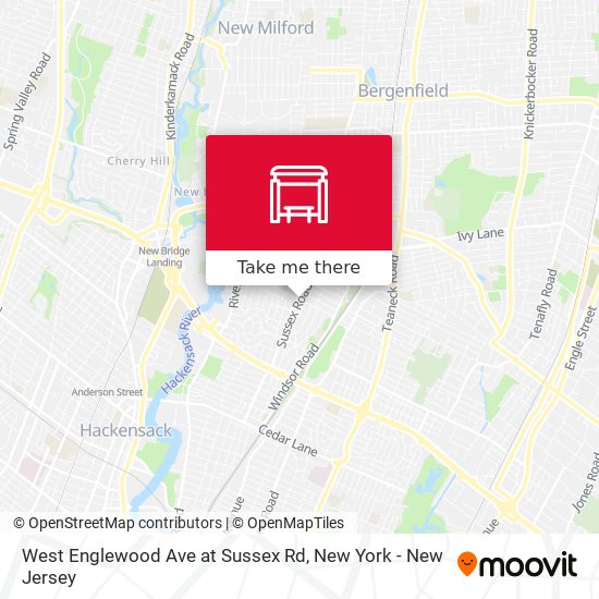 West Englewood Ave at Sussex Rd map