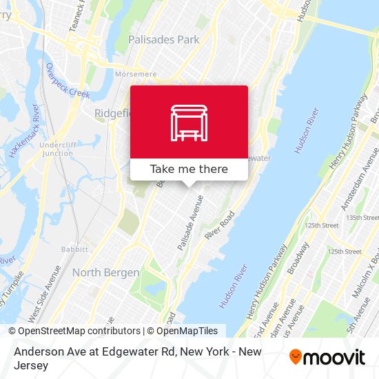 Anderson Ave at Edgewater Rd map