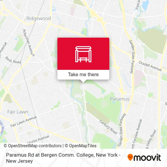 Paramus Rd at Bergen Comm. College map
