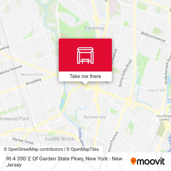 Rt-4 330' E Of Garden State Pkwy map