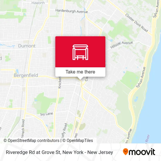 Riveredge Rd at Grove St map