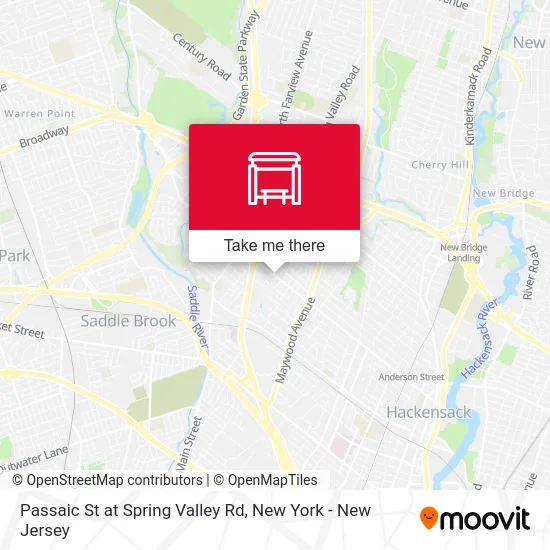 Passaic St at Spring Valley Rd map