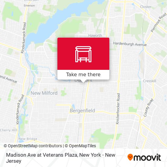 Madison Ave at Veterans Plaza map