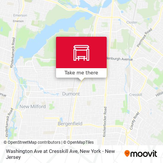 Washington Ave at Cresskill Ave map