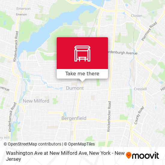 Mapa de Washington Ave at New Milford Ave
