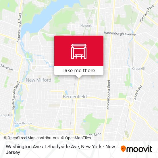 Washington Ave at Shadyside Ave map