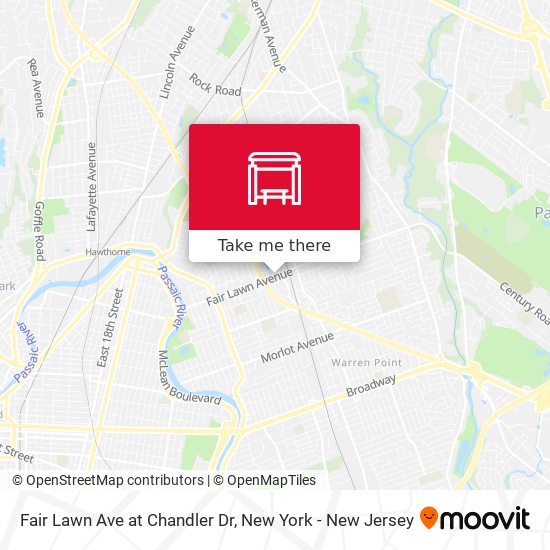 Fair Lawn Ave at Chandler Dr map