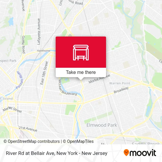 River Rd at Bellair Ave map