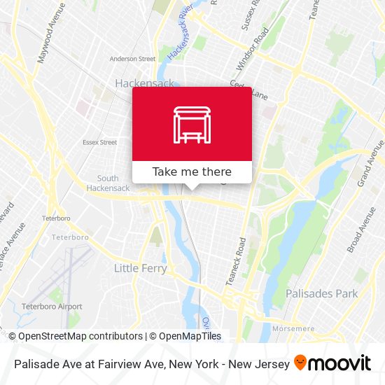 Palisade Ave at Fairview Ave map