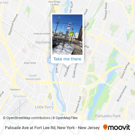 Palisade Ave at Fort Lee Rd map
