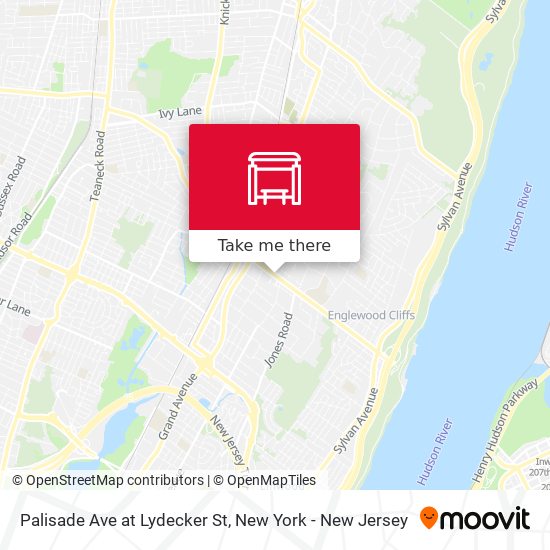 Mapa de Palisade Ave at Lydecker St