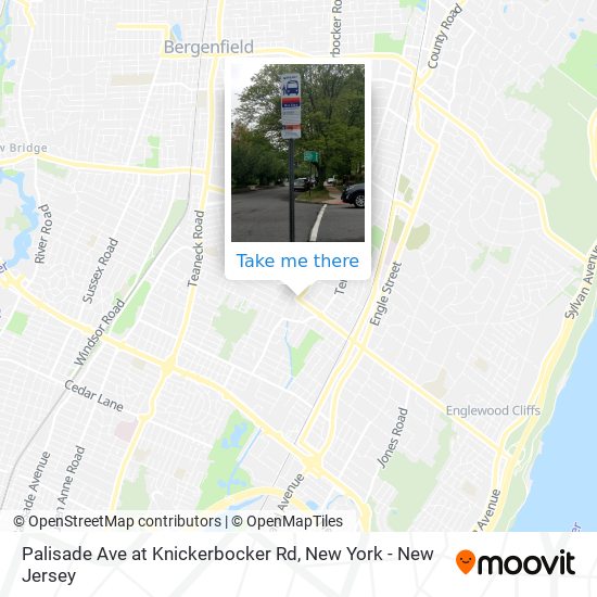 Palisade Ave at Knickerbocker Rd map