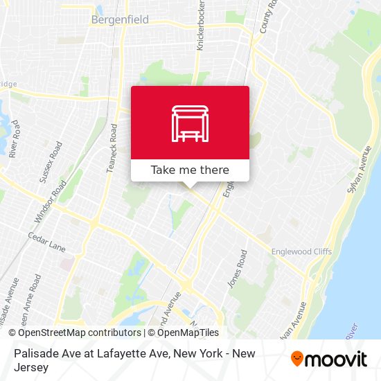 Palisade Ave at Lafayette Ave map