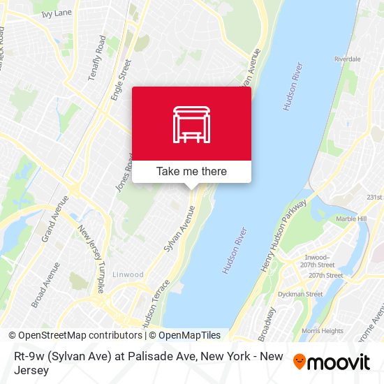 Rt-9w (Sylvan Ave) at Palisade Ave map