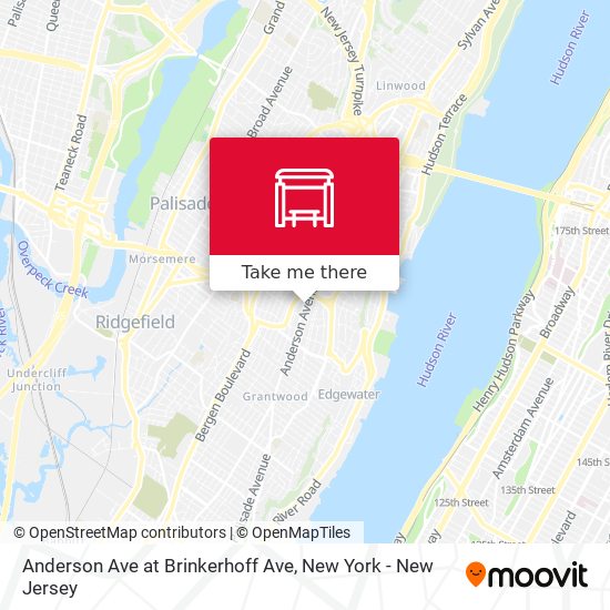 Mapa de Anderson Ave at Brinkerhoff Ave