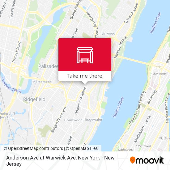 Mapa de Anderson Ave at Warwick Ave