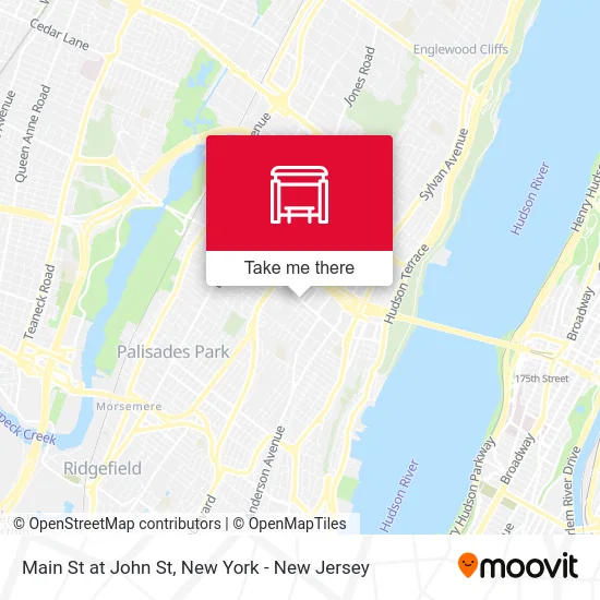 Main St at John St map