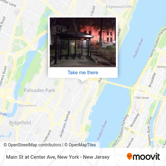 Main St at Center Ave map