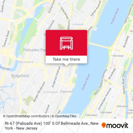 Mapa de Rt-67 (Palisade Ave) 100' S Of Bellmeade Ave.