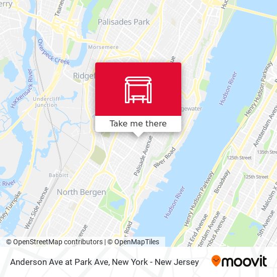 Mapa de Anderson Ave at Park Ave