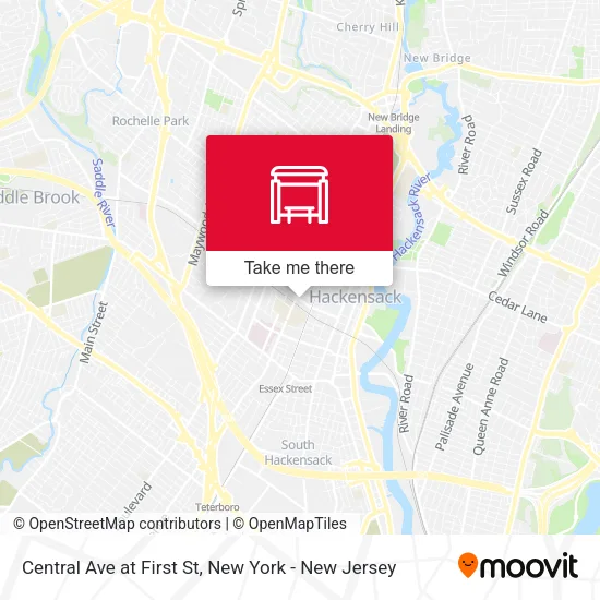 Central Ave at First St map
